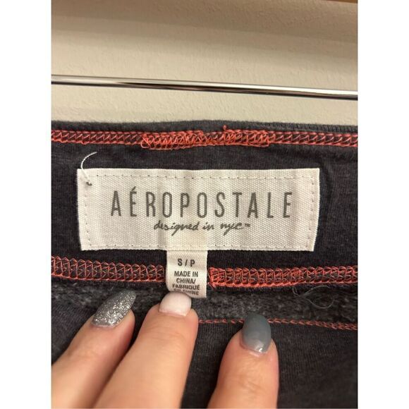 Vintage Aeropostale sweatpants appliqué S college low-rise - Picture 5 of 10